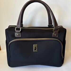 London Fog 17” Black Coventry Cabin Bag Weekender Travel Tote Carryon